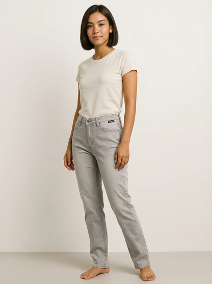 42903 - Size 8 Gloria Vanderbilt Amanda Jeans Light Gray |3-15|