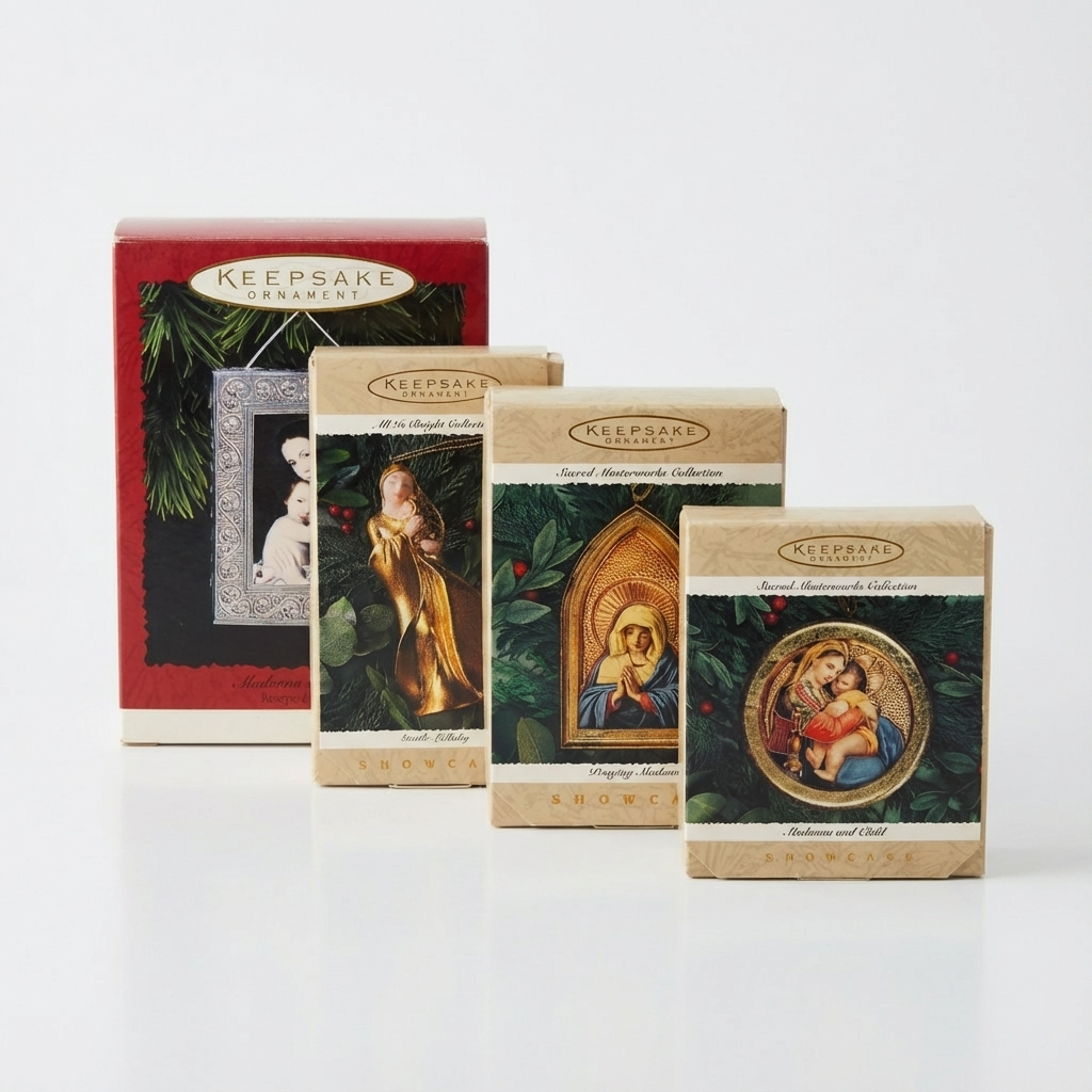 9969 - 4-Piece Madonna and Child Hallmark Keepsake Ornaments Set |Pod 1-74|