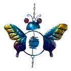 13350 - Butterfly w Glass Stone Windchime - [G-7]